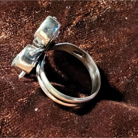 Bohemian crystal glass Ring Size 7 - Picture 4 of 4